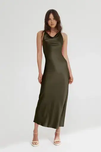 Significant Other Aila Dress Olive Green Size 10 