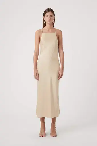 Camilla and Marc Antonelli Backless Dress Champagne Size 8 / S