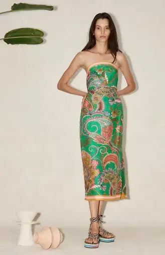 Alémais Marion Bodice Dress Emerald Green Size 8 