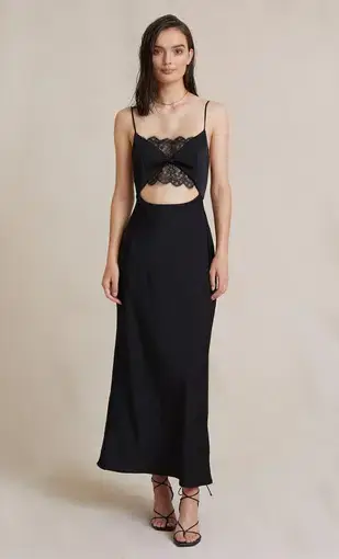 Bec & Bridge Valerie Midi Dress Black Size 8