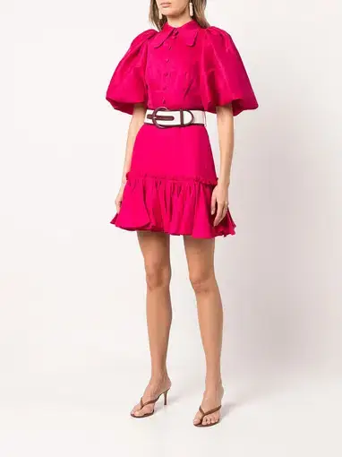 Leo Lin Cambridge Mini Dress Deep Pink Size 8