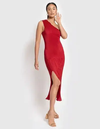 L'Idee Soiree One Shoulder Gown Red Size 10 