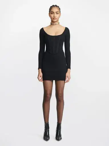 Dion Lee Rib Corset Mini Dress Black Size 6 