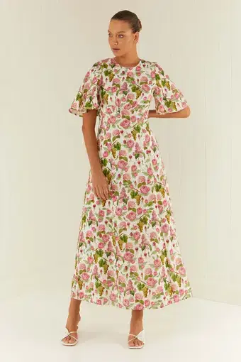 Palm Noosa Moon & Back Dress Floral Size 10
