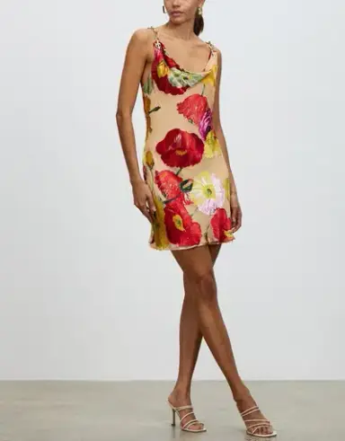 Cult Gaia Nerida Dress Painted Floral Size 10