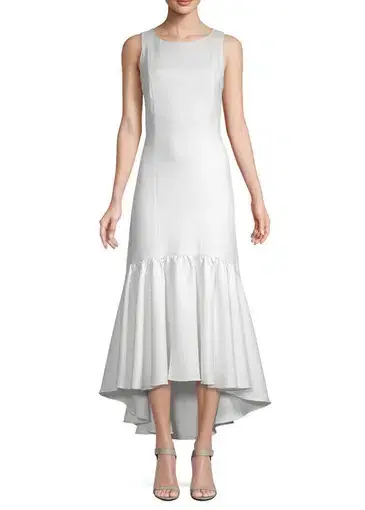 White Story Amani Frill Hem Dress in White Size 10 