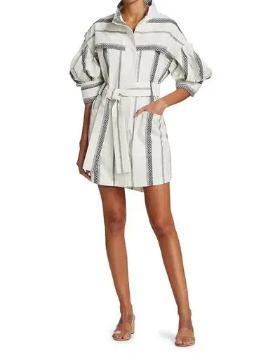 Acler Kingsway Mini Dress Stripe Print Size 10
