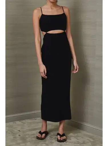 Bec & Bridge Faye Midi Dress Black Size AU 6