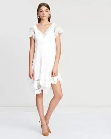 Lover Ode Lace Mini Dress in White

 Size 12