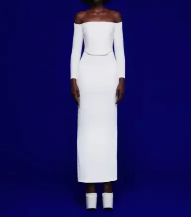 Solace London Kae Maxi Dress White Size S / Au 8