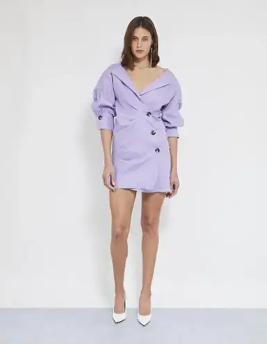 Pfeiffer Seeka Linen Twist Dress Purple Size 10