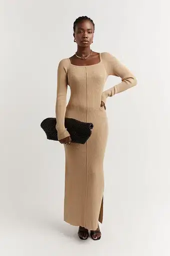 DISSH Lena Long Sleeve Mini Dress Wheat Size S/Au 8