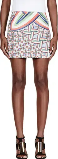 Peter Pilotto Multicoloured Printed A-Line Skirt Multi Size 8