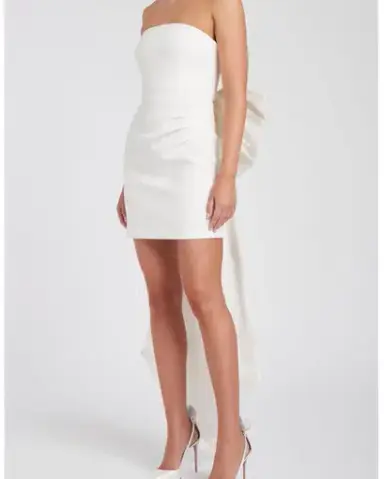 Rebecca Vallance Daphne Mini Dress Ivory Size 8 