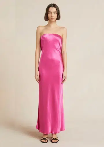 Bec & Bridge Moon Dance Strapless Dress Pink Size 8