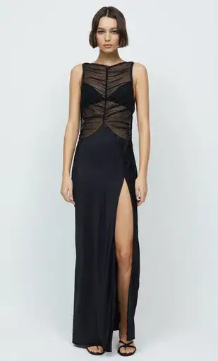 Bec & Bridge Naomi Split Maxi Dress in Black 

Size 8 / S