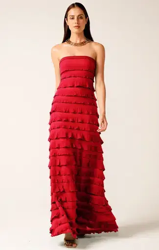 Sacha Drake Maddison Strapless Dress in Red 

Size 14