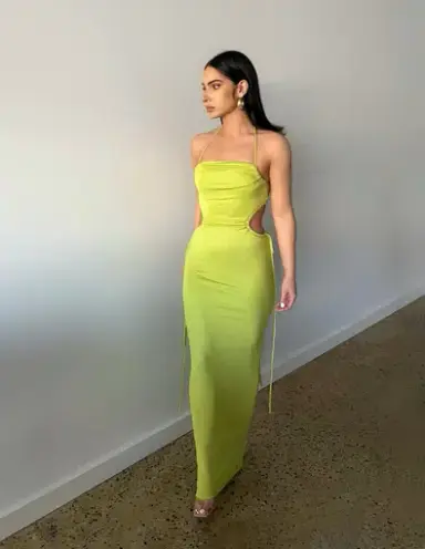 Melani the Label Alina Dress  Lime Green Size 6 