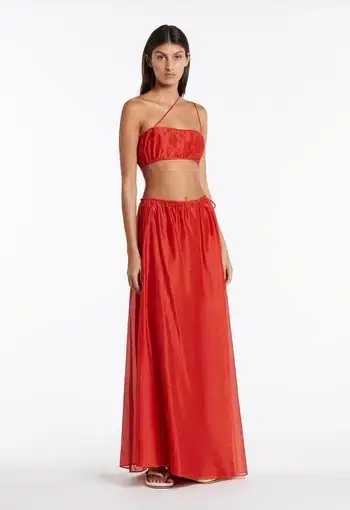 Sir the Label  Lucelia Crop Top and Skirt Set Red Size 2 /Au 10 