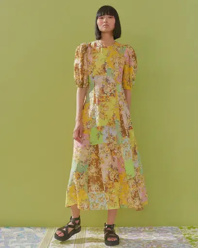 Alémais Matilde Midi Dress Floral Size 12