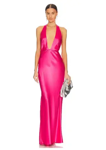 Natalie Rolt Angelica Gown Neon Pink Size 1 / AU 8