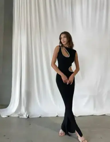 Ivona Skelo Vivia Dress Black Size 6
