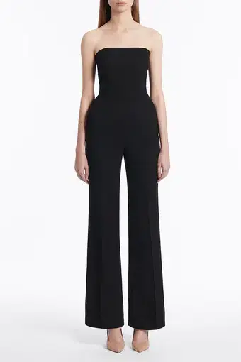 Carla Zampatti Crepe Strapless Jumpsuit Black Size XS / Au 6