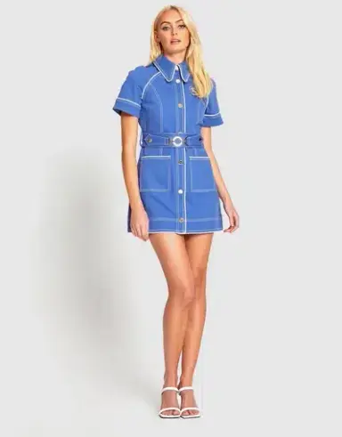 Alice McCall Saturdays Mini Dress in Blue Size 10