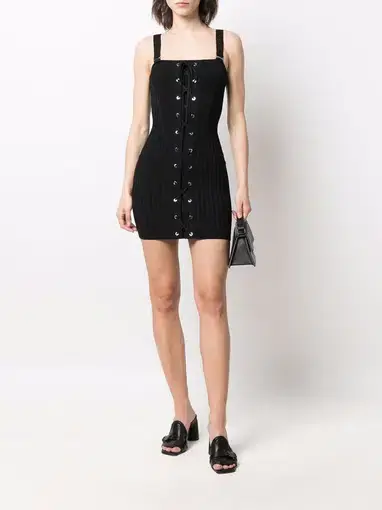 Dion Lee Laced Corset Mini Dress Black Size XS/Au 6