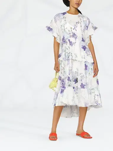 Zimmermann Rhythmic Floral Print Dress Size 2/Au 12
