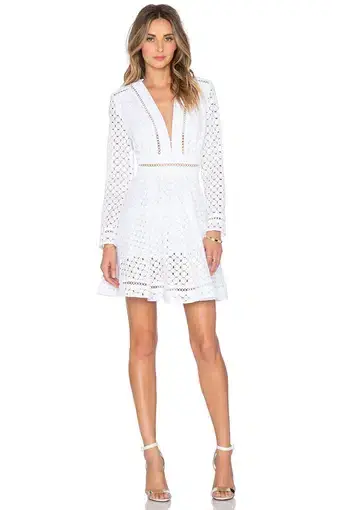 Zimmermann Ryker Broderie Anglaise Dress in White 

Size 0 / Au 6-8