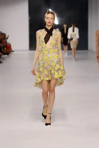 Christian Dior Resort 2014 Runway Look 33 Dress Yellow Floral Size 10