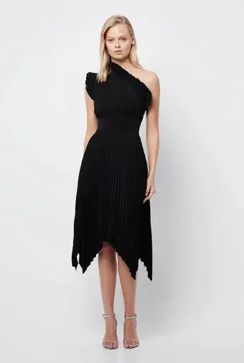Mossman The Lady Like Midi Dress Black Size 12