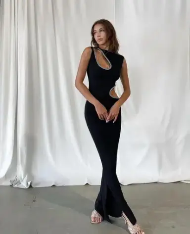 Ivona Skelo Vivia Dress Black Size M / Au 10