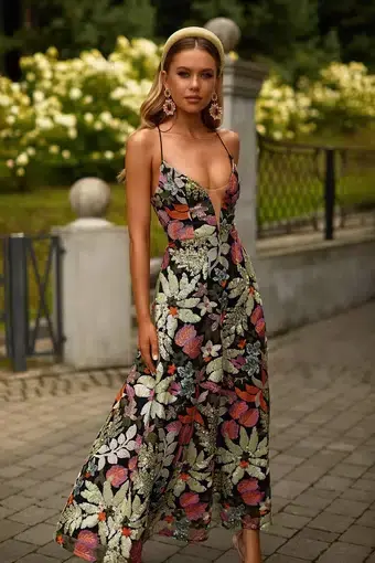 Alamour The Label Odette Dress Floral Size 8 