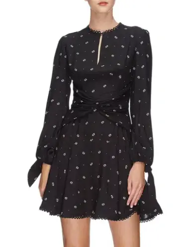 Lover the Label Foulard Mini Dress Black Size 10