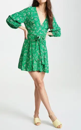 Faithfull The Brand Margot Mini Dress in Audrey Floral Print
Green
Size 10