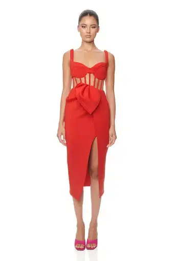 Eliya the Label Esme Midi Dress in Red Size 8 / S
