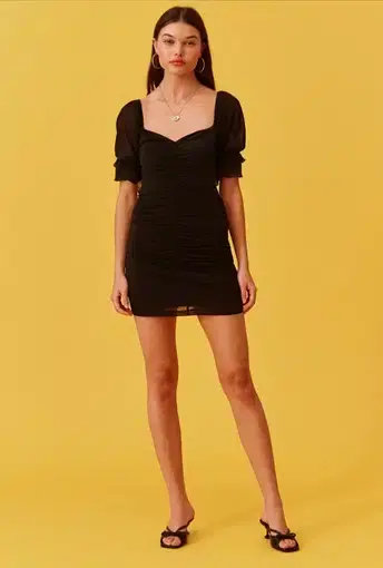 Finders Keepers Sabina Mini Dress Black Size XS / AU 6