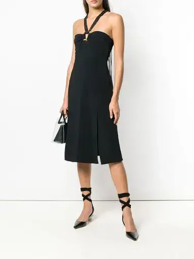 Proenza Schouler Macrame Strap Midi Dress Black Size 6