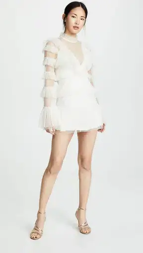 Alice McCall The Zen Mini Dress Cream Size 8