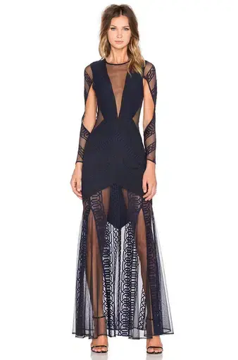 Shona Joy Ambrosia Backless Maxi Dress in Navy & Black

Size 10 / M