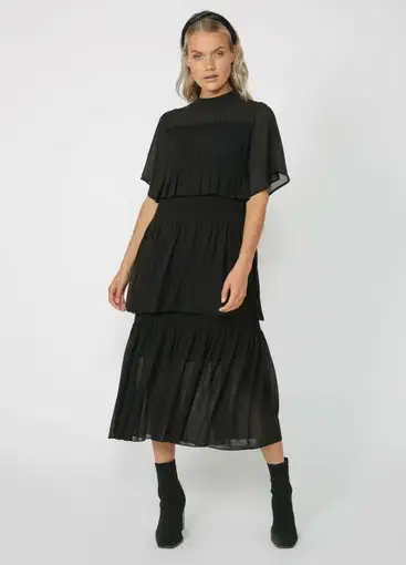 Moochi Fetch Midi Dress Black Size 6