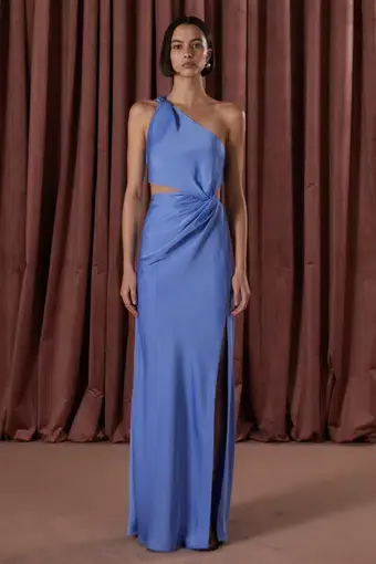 Misha Kristin Satin Dress in Cornflower Blue 

Size 14 / XL
