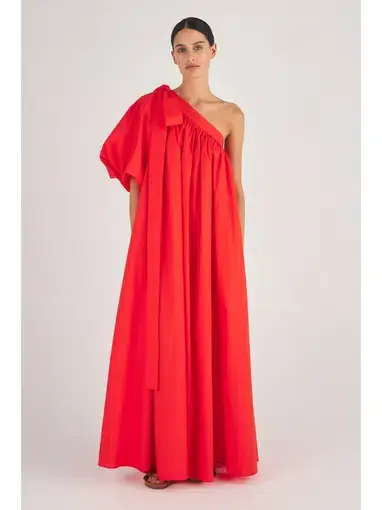 Oroton One Shoulder Dress Red Size AU 8