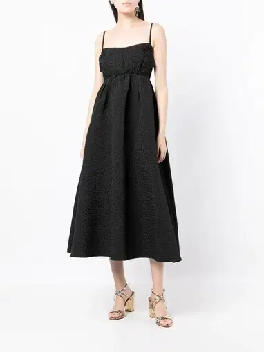 Rachel Gilbert Theo Midi Dress Black Size 1 / Au 8