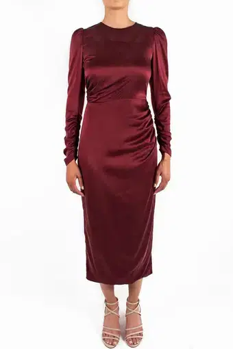 Zimmermann Draped Dress Burgundy Size 3/ Au 14