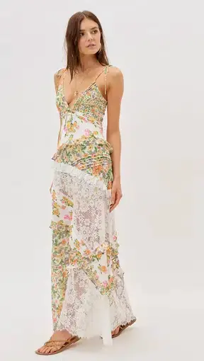 For Love and Lemons Rosalyn Maxi Dress Floral Size 6