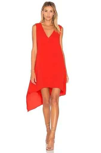 BCBGMAXAZRIA Shana High Low Dress in Red Berry Size 6