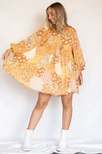 Spell Freda Boho Mini Dress in Amber

Size 8 / S